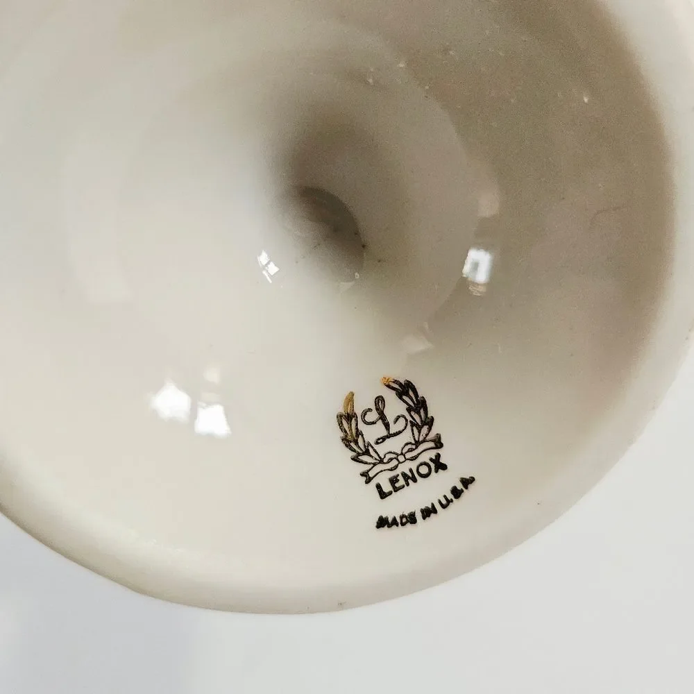Vintage Lenox Florentine Collection Slender Textured Cream Porcelain Bud Vase